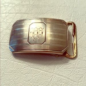 Vintage Sterling Silver "W"-Initialed Belt Buckle
